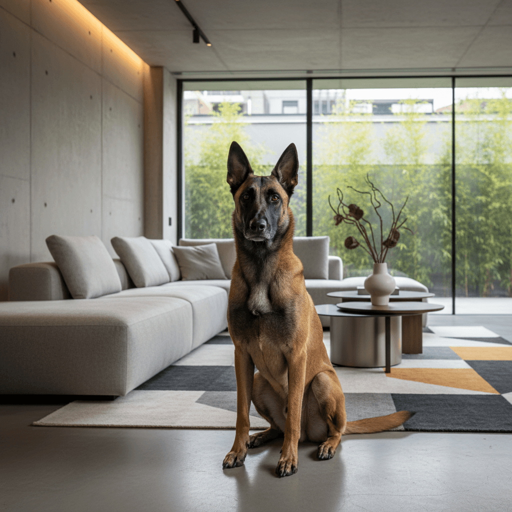 Malinois indoor portrait